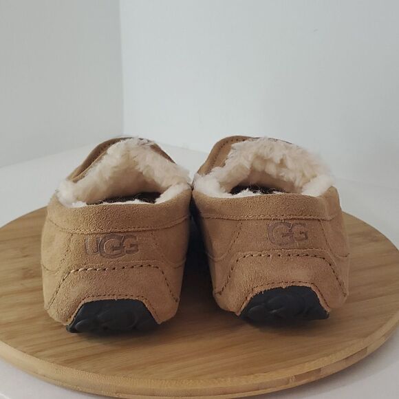 UGG Ascot Slipper Chestnut Suede Wool Comfort Loafer Men's US 11 New - Picture 6 of 12